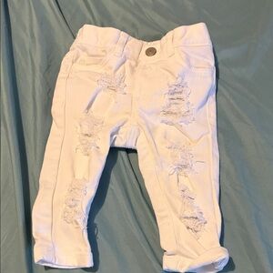 Stylish White Distressed Kids Jeans